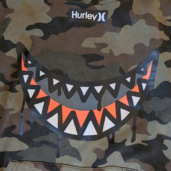 Hurley Camouflage Hoodie with Graphic - Picture 2 of 5